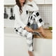 thumbnail image 1 of Pijama cálido de otoño e invierno para mujer, traje de franela con forro polar, pantalones a cuadros, ropa de casa, 1 of 6