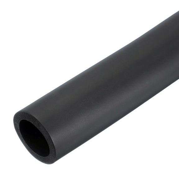 Uxcell Pipe Insulation Tube Foam, 1" ID x 3/16" Thick x 1.64ft Foam Pipe Cover Non-Slip Hollow Foam Tubing Guitar Air Conditioner Stand Fitness Equipment Handles, Black