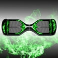 thumbnail image 3 of Hover Board Skin for Self-Balancing Sticker Decals Electric Scooter Smart Balancing Scooters Vinyl Cover-Green Fire, Compatible with Swagtron T1, 3 of 6