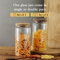 thumbnail image 7 of Labina Glass Storage Container Airtight Food Jars Kitchen Canister with Wood Lids, 40 Oz Wide Mouth Pantry Organization Glass Jar for Flour, Sugar, Cookie, Spagetti, Nuts and Candy (2 Pack), 7 of 7