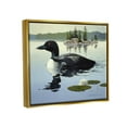 thumbnail image 4 of Stupell Industries Duck in Vast Pond Animals & Insects Painting Gold Floater Framed Canvas Art Print Wall Art, 21 x 17, 4 of 10