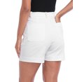 thumbnail image 5 of HDE Women's Twill Chino Shorts 5" Inseam Tailored High Waisted Stretch Short White - S, 5 of 7