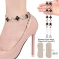 thumbnail image 4 of Correa Para Zapatos De Tacones Altos, Correas De Tobillo De Tacón Alto Desmontables Que Evitan Que Se Suelten, Color Negro Transparente Para Fiesta, 4 of 8