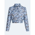 thumbnail image 6 of Scoop Women’s and Women's Plus Cropped Trucker Jacket with Puff Sleeves, Sizes XS-4X, 6 of 7