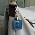 thumbnail image 3 of Sea Serpent Ocean Monster Dragon Fantasy Stainless Steel 1oz Mini Flask Key Chain, 3 of 4