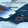 thumbnail image 4 of Funda de teléfono TOCOL para iPhone 14 Pro Silicone Midnight Blue, 4 of 6