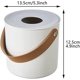 thumbnail image 2 of Soporte para caja de pañuelos, caja de pañuelos moderna con asas de cuero para encimeras de tocador de baño de oficina en casa (1pcblanco) TUNC Sencillez, 2 of 5