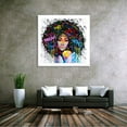 thumbnail image 2 of Frameless Modern Art Canvas Painting Pictures Explosive Afro Hairstyle African Women Art Wall Posters for Home Bedroom Decor, 2 of 8