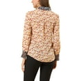 thumbnail image 3 of INSPIRE CHIC Blouse à Manches Longues Boho à Imprimé Floral pour Femme avec Nœud, Col en V, 3 of 5