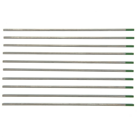

10Pcs TIG Tungsten Electrode WP Green Tip Needles Welding Accessories 2.4 x 150mm