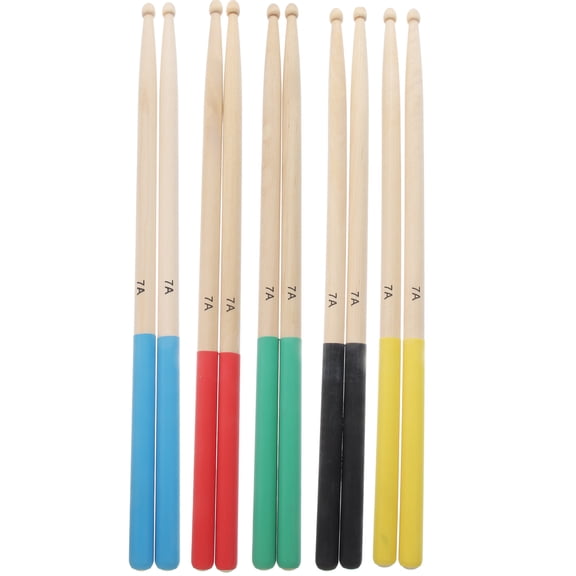 5 Pairs Musical 7A Drum Sticks Pairs Drumsticks Maple Kid Drum Sticks Wood Drum Sticks Toddler Child