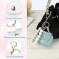 thumbnail image 3 of Uxcell PU Leather Handbag Keychain, Coin Purse Keychain Cute Pendant Keychain Earphone Pouch White, 3 of 6