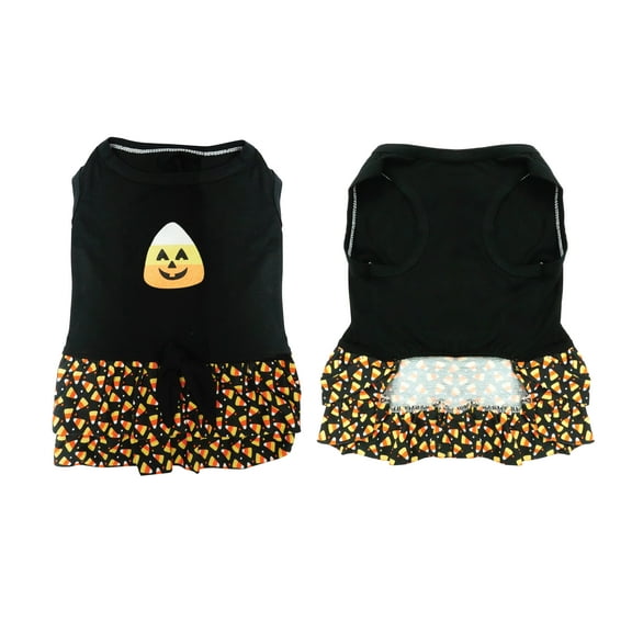 Best Furry Friends Dress for Dogs or Cats, Candy Corn, Medium