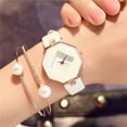 thumbnail image 3 of Xinyolin Women 's Fashion Faux Leather Band Analog Quartz Rhombic Case, Wrist Watch Gift, 3 of 7