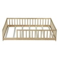 thumbnail image 4 of Bellemave Full Size Montessori Bed Frame with Slats and Rails, Solid Wood Full Floor Bed for Kids/Boys/Girls, No Box Spring Needed (Natural), 4 of 7