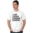 thumbnail image 5 of Eat Sleep Rescue Repeat Firefighter Men's Graphic T Shirt Tees Brisco Brands X, 5 of 6