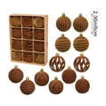 thumbnail image 3 of Kbndieu Velvet Christmas Balls Ornaments for Christmas Tree Decorations 12PCS Flocked Christmas Tree Ornaments Set Hanging Balls for Indoor Holiday Christmas Decor (Brown,2.36 Inch), 3 of 6