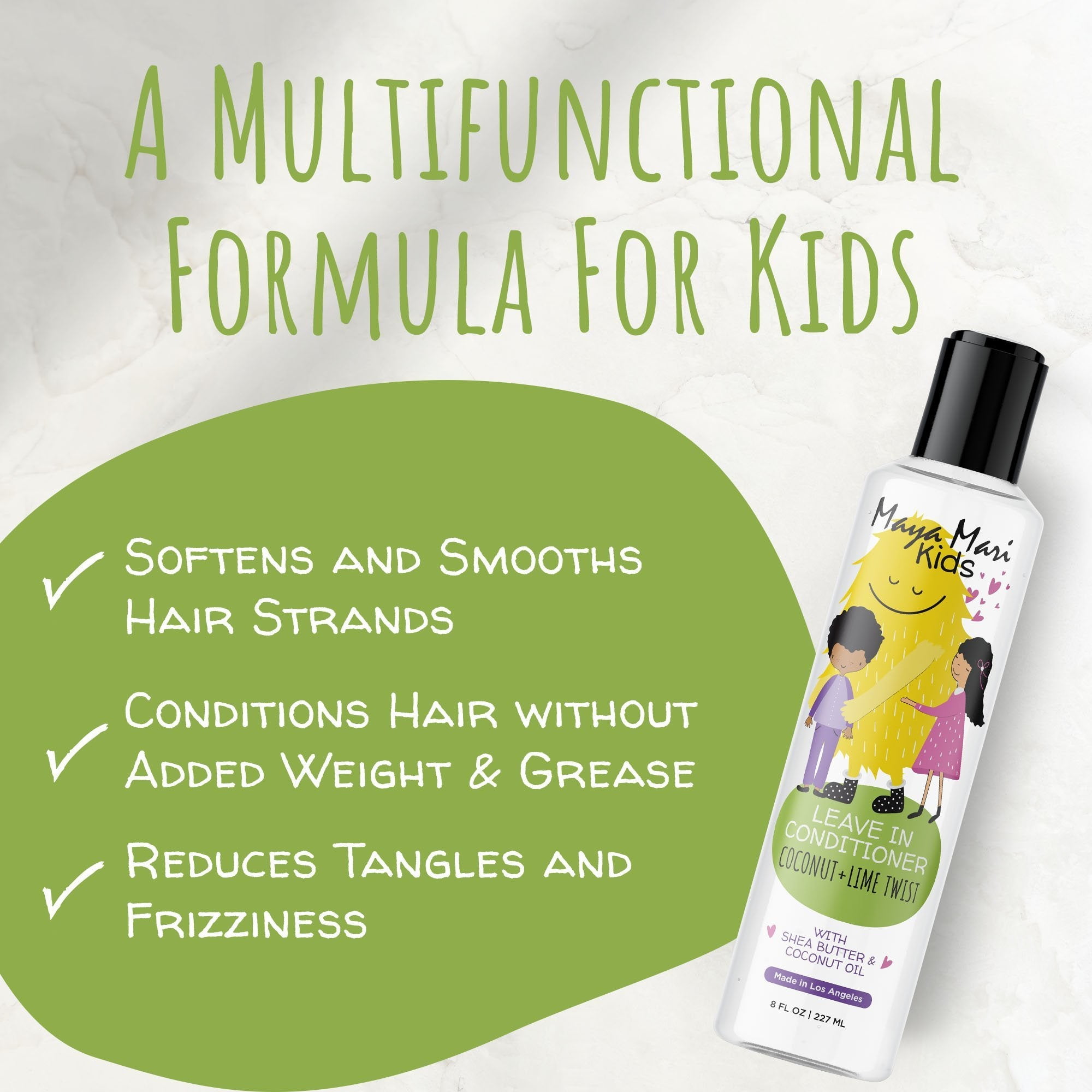 Maya Mari Kids - Curly Hair Kids Ultimate Curls 2-Piece Set - 2-in-1 Shampoo and Conditioner and Leave-In Conditioner by Los Angeles Brands