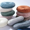 thumbnail image 2 of Cojín redondo para sofá de terciopelo decorativo pequeño cojín de color sólido para sala de estar cama piso 13.7 pulgadas, rosa JM, 2 of 5