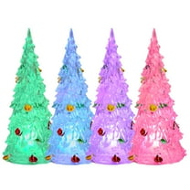 COSMOBETTY 4pcs Crystal Tree Desk Decoration Acrylic Christmas Tree for Christmas Ornaments