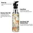thumbnail image 3 of Yayeee 20oz Insulated Water Bottle Double Wall Stainless Steel with Flip Straw Lid, Deer Pattern, 3 of 7
