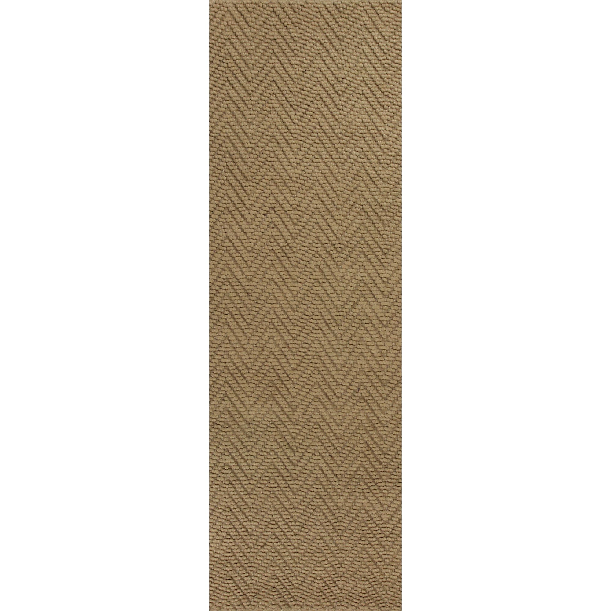 8' Natural Jute Herringbone Runner Rug