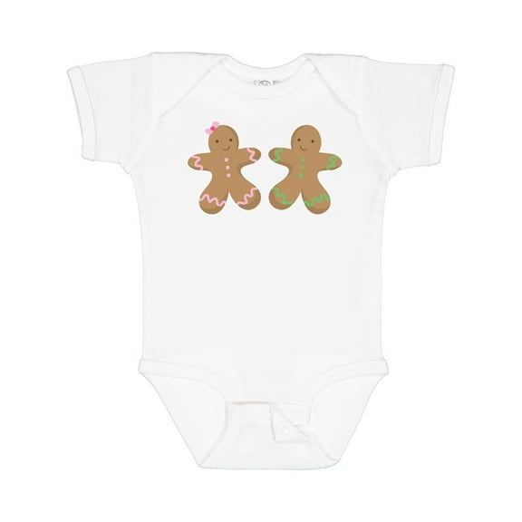 Inktastic Twin Gingerbread Boy and Girl Co Boys or Girls Baby Bodysuit
