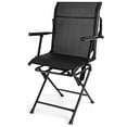 thumbnail image 1 of Gymax Chaise de Chasse Pliante Portable Camping Chasse avec Rotation à 360° Cadre en Acier, 1 of 9