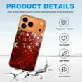 thumbnail image 4 of Case For Apple iPhone Air / 17 Pro / 17 Pro Max Series Case, Slim Thin Transparent Flexible Clear TPU Shockproof Phone Case For iPhone 17 Series, Elegant Red Christmas with Snowflake, 4 of 6