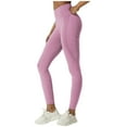 thumbnail image 2 of Lovskoo High Waisted Lounge Legging For Women Soft Yoga Pants Tummy Control Workout Running Yoga Leggings For Women Pink, 2 of 6