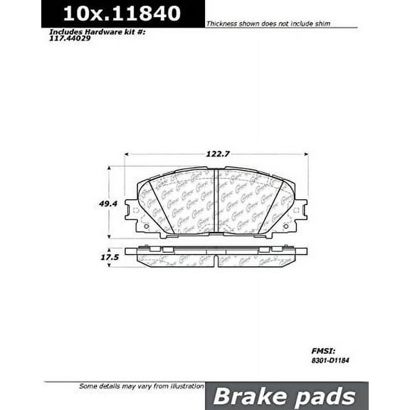 Centric 104.11840 Disc Brake Pad