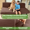 thumbnail image 4 of Hudson Comfort RV Couch Covers for Sofa Bed – 2-Piece Backrest and Seat Covers Ideal for Jackknife – Camper Slip Covers for RV Furniture – Super Stretchable Fabric with 1cm Elastic - Chocolate, 4 of 12
