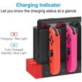 thumbnail image 5 of (Black and Red) Charging Dock Station for Joycon Nintendo Switch & OLED - Charges up to 4 controllers, 5 of 5