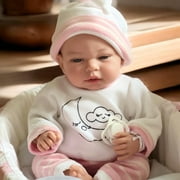 Baby Doll Ann Lauren Dolls 15 Inch Baby Doll in Pink Moon Bassinet- Soft Cloth Body-