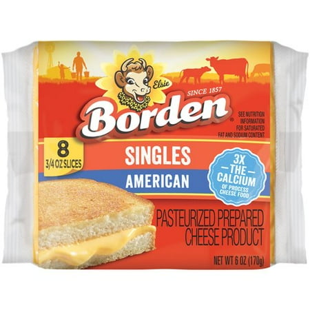 Borden Singles American Cheese, 8 ct