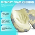 thumbnail image 5 of Premium Elephant Pattern Memory Foam Seat Cushion Ergonomic Chair Pad for Office Chair, Car, Airplane & Bleachers Sciatica, Tailbone Hip & Back Pain Relief - Chair Cushion for Long Office Workers., 5 of 5