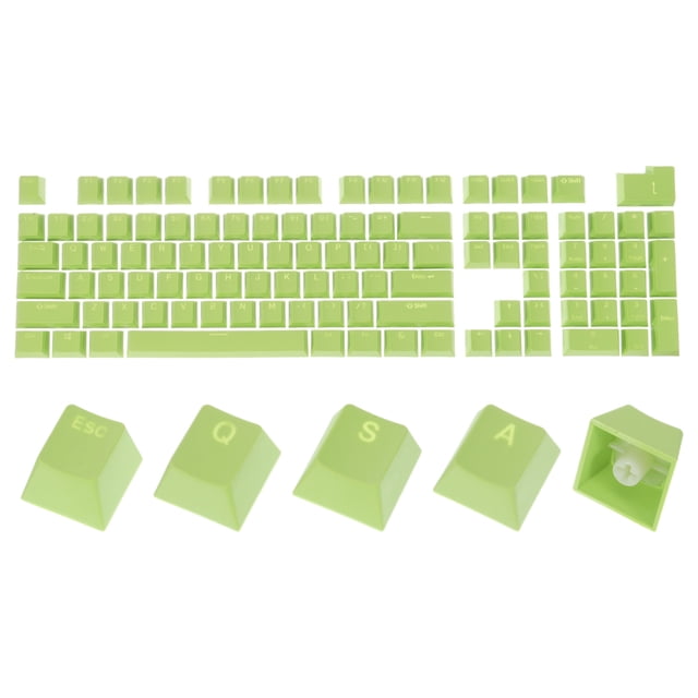 Unique Bargains 104 Key PBT Keycap Set OEM Profile 60% for 61/68/87/98/100/104 Keys Mechanical Keyboard Layout, Green