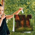 thumbnail image 5 of Mushrooms Tree House Hand Towels 2 PCS, Fantasy Forest Kitchen Towel Ultra Soft and Highly Absorbent,Decorative Fingertip Face Towel for Bathroom Hotel, 28.3"x14.4", 5 of 5