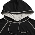 thumbnail image 6 of Gamivast Pullover Hoodie for Men Soft Long Sleeve Hooded Sweatshirt with Drawstring Hood Contrast Trim and Athletic Fit Casual Workout Gym Outdoor Travel Top for Fall and Winter Black XXL, 6 of 6