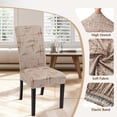 thumbnail image 3 of Juego de Fundas para Sillas de Comedor SearchI Textura Marrón de 6 Piezas, 3 of 6
