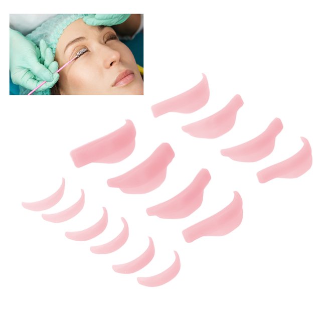 Eyelash Lift Pads, Lash Lift Rods Reusable Soft 7 Different Size Silicone for Individuals Purple,Pink,Green