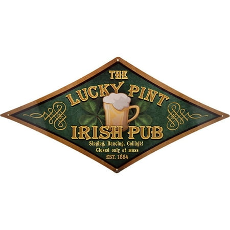 Lucky Pint Irish Pub Vintage Metal Bar Sign