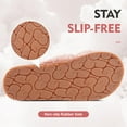 thumbnail image 4 of Women's Fuzzy Slippers Cross Band Memory Foam House Slippers Open Toe, 4 of 6