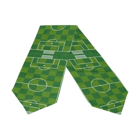 

POPCreation Sport Soccer Football Pitch Dining Table Runner Bed Runner 13x70 Inches Green Home Table Top Decoration Party Supplies