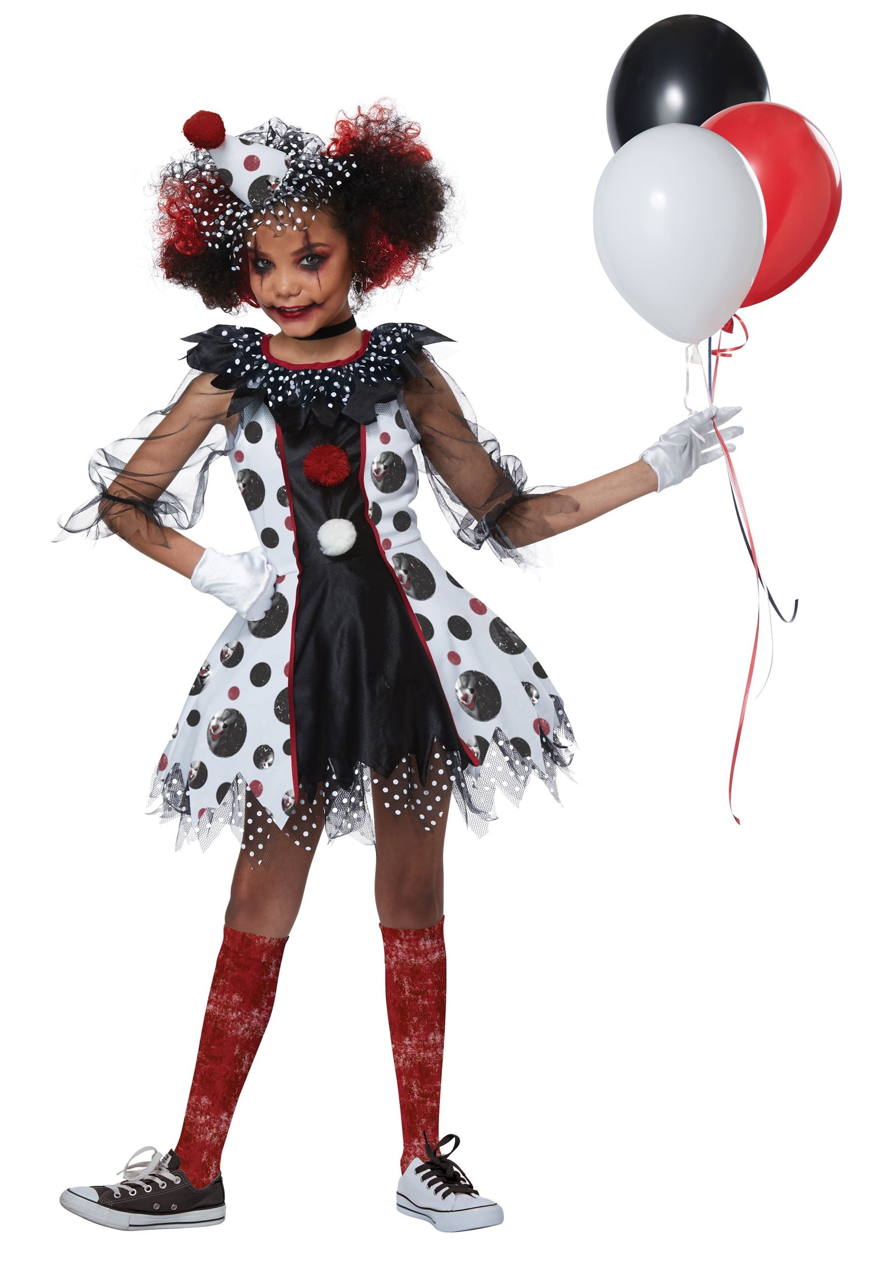 Creepy Clown Costume for Girls - Walmart.com