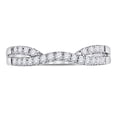 thumbnail image 3 of 14K White Gold Womens Round Diamond Wedding Wrap Ring Guard Enhancer 1/2 Cttw, Womens Size: 5-10, 3 of 4
