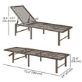 thumbnail image 3 of Outsunny Wicker Outdoor Lounge Chair, Reclining Tanning Chair, Brown, 3 of 10