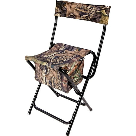 Portable Lightweight Foldable High-Back Blind Chair with Backrest for Hunting Mossy Oak Break-up Country
