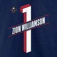 thumbnail image 5 of Men's Zion Williamson Navy New Orleans Pelicans Full-Court Press Name & Number T-Shirt, 5 of 5