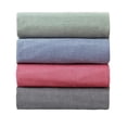thumbnail image 3 of Messy Bed Washed Cotton Duvet Cover and Sham Set, Blue, Twin, 3 of 5